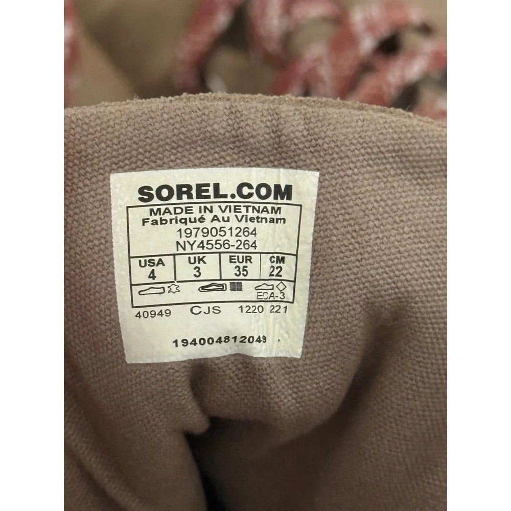Sorel Kid Joan of Arctic Wedge Boot 4 Taupe Suede Sparkle Chic Gorp NY4556-264